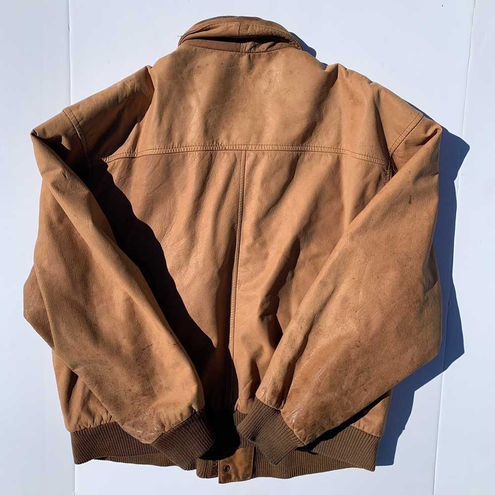 Bomber Jacket × Genuine Leather × Vintage Vintage… - image 8