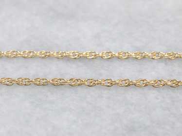 14K Gold Rope Chain Necklace - image 1