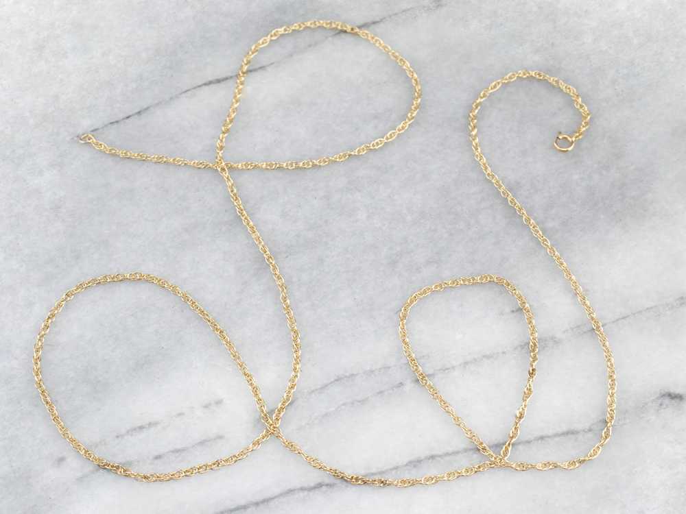14K Gold Rope Chain Necklace - image 2