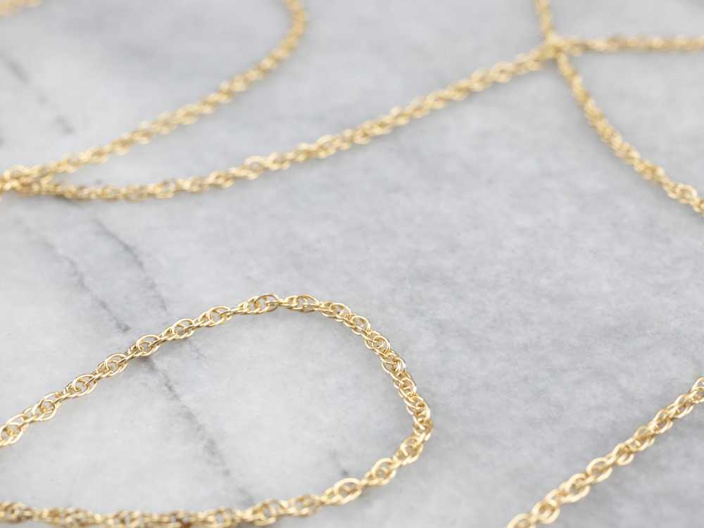 14K Gold Rope Chain Necklace - image 3