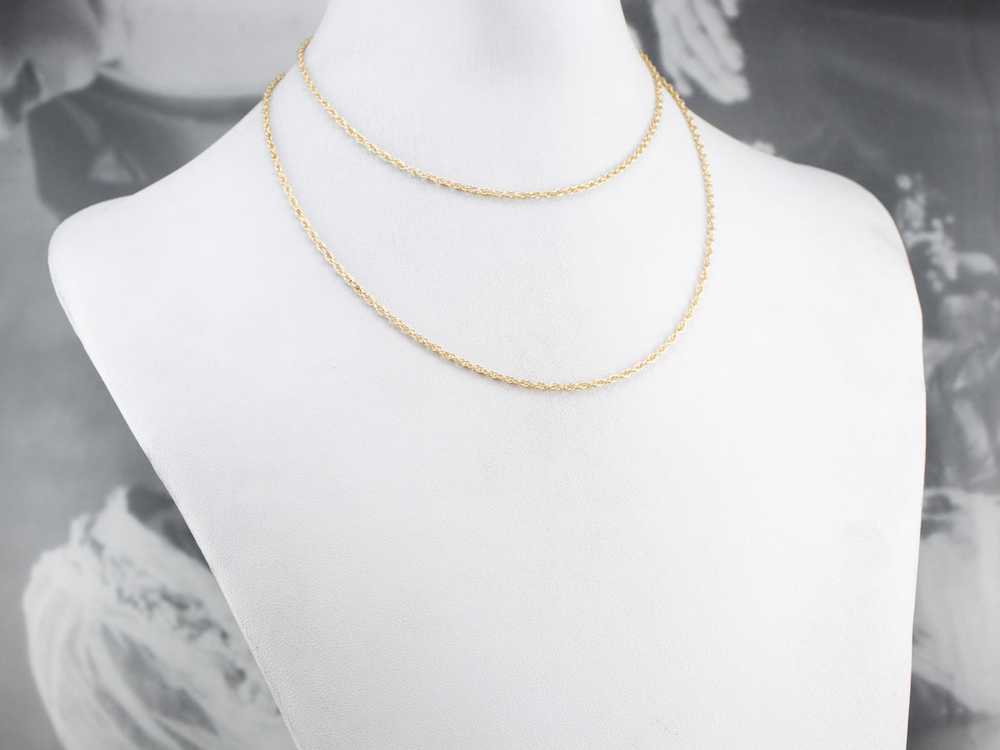 14K Gold Rope Chain Necklace - image 5