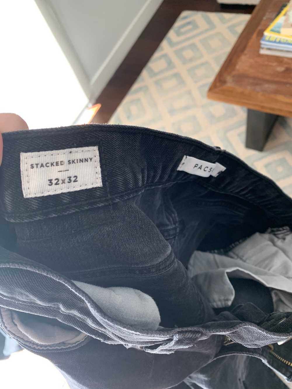 Stacked Skinny Moto Jeans from Pacsun. Size 31x30.... - Depop