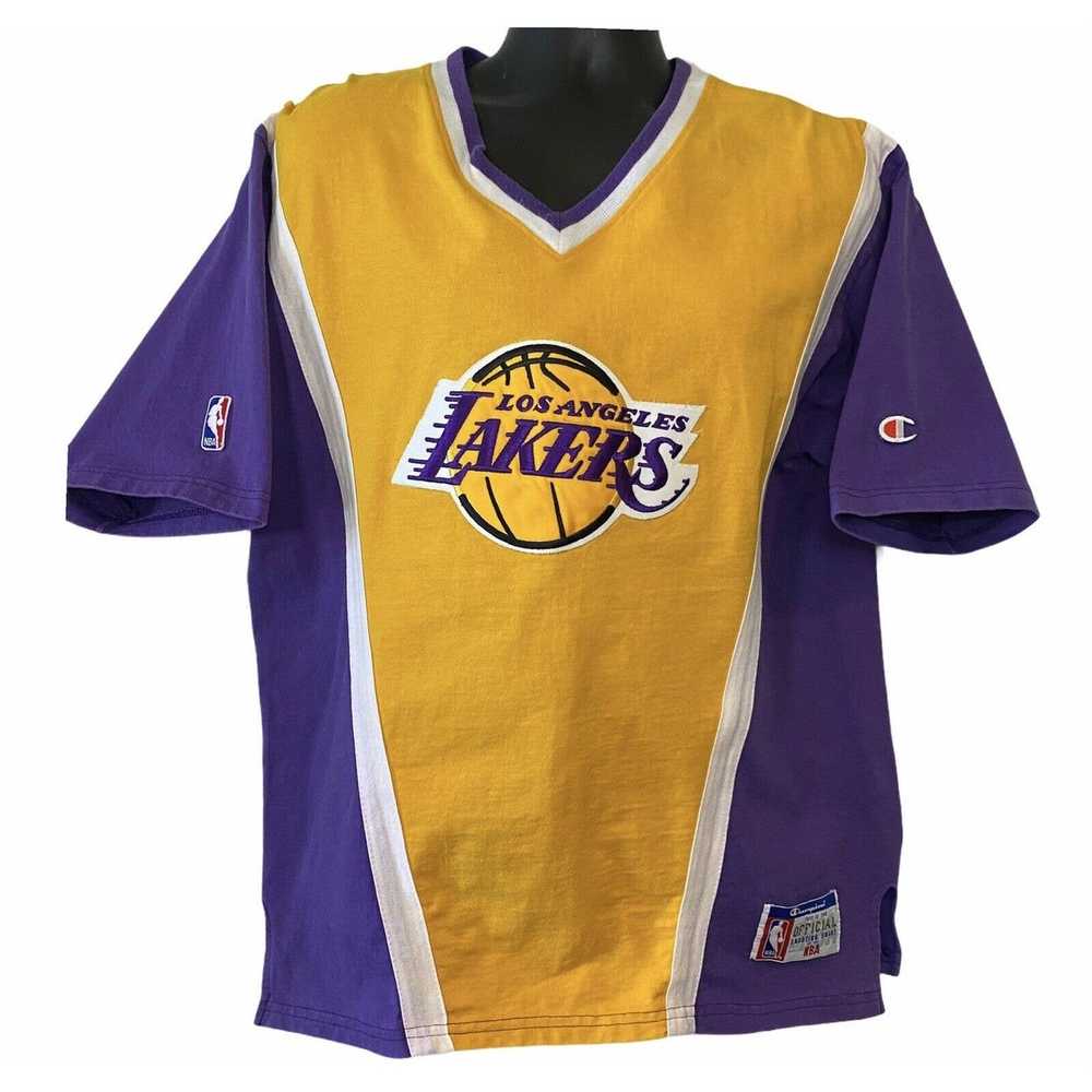 Vintage Kobe Bryant Warm Up Champion Basketball NBA Lakers Short Sleeve  Jacket 