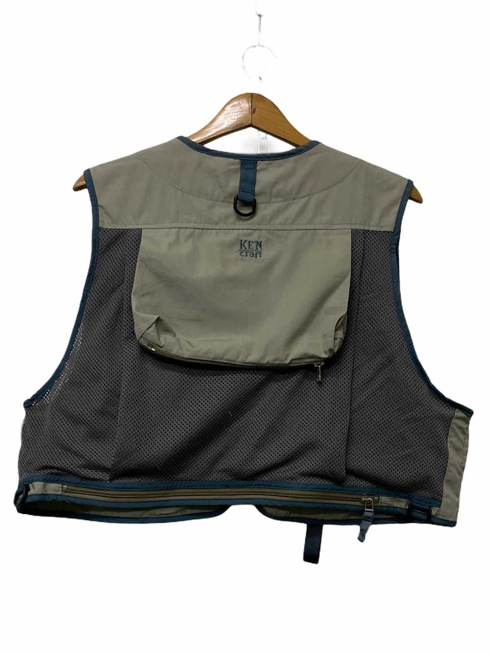Vintage Japanese Brand Mesh Utility Vest Outdoor Fishing Vest