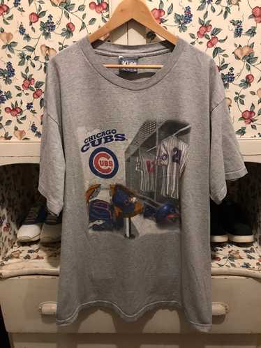 Vintage Chicago Cubs Ringer Jersey V-Neck T-Shirt Adult Large
