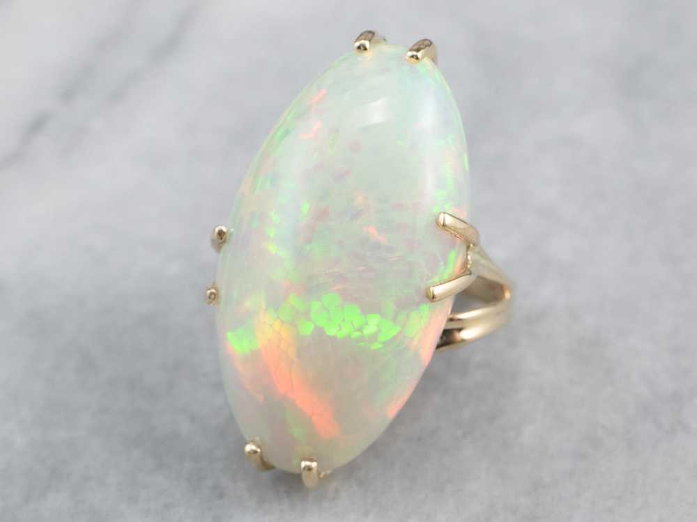 Vintage Opal Cocktail Ring - image 3