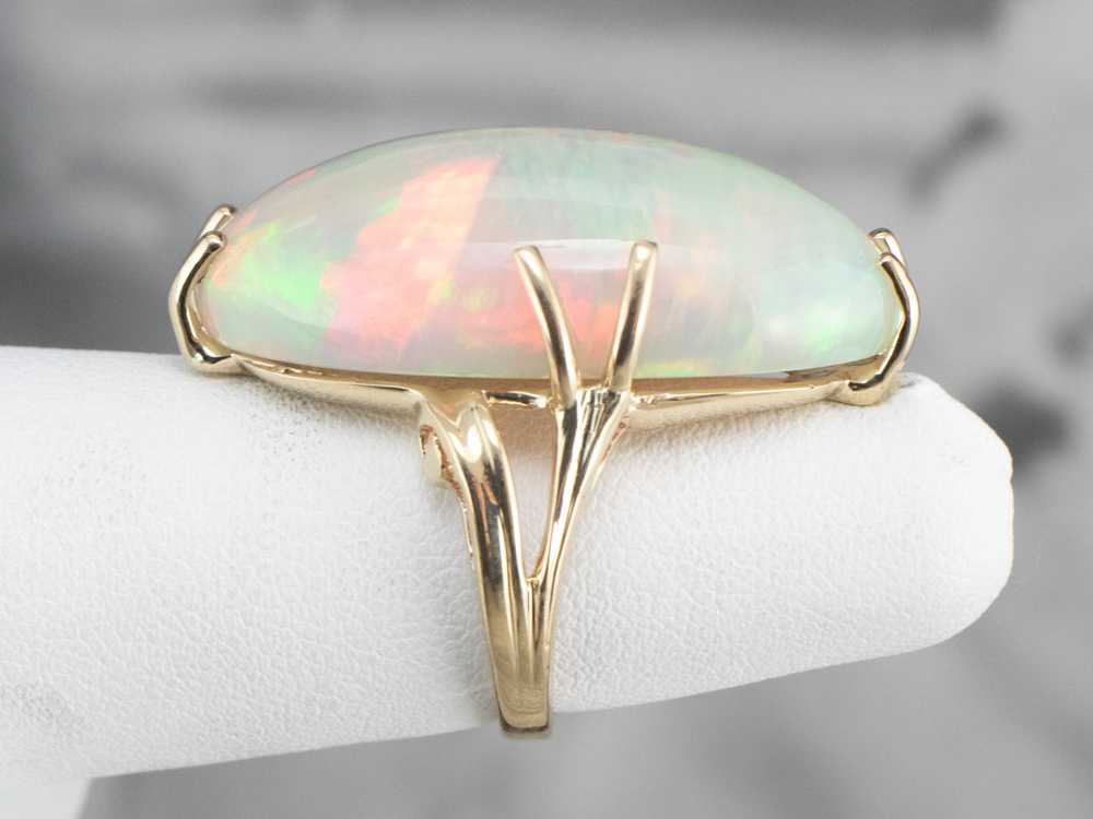 Vintage Opal Cocktail Ring - image 8