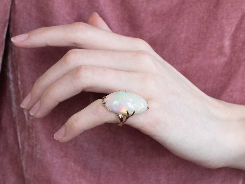 Vintage Opal Cocktail Ring - image 9
