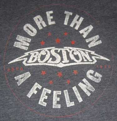 Forever 21 Boston US Tour T Shirt Vintage Wash Raw Hem Crop Tee Large Tour