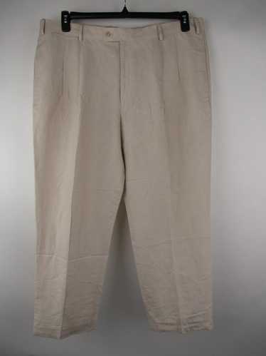 Louis Raphael LR2 Gray Pleated Polyester blend Mens Dress Pants 36x32