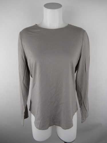 Ann Taylor Women T Shirt Top 100% Cotton Crew Neck Short Sleeve Dark Pink  Size L