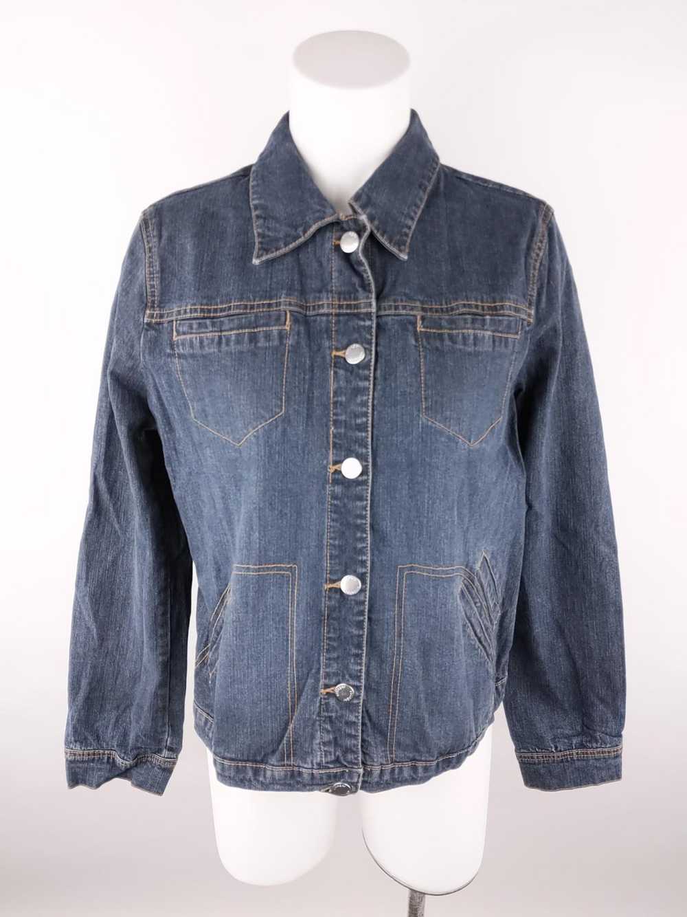 vintage cropped lightweight floral denim jacket $90 - outerwear and