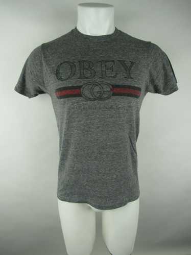 OBEY- Obey Propaganda - Men's Gray Graphic Star Tee T-Shirt - Size Small