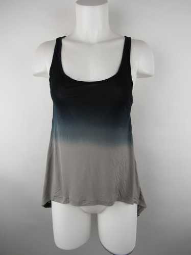 H&M Divided Blue Silver Spaghetti Strap Crushed Velvet Tank Top Cami Size M