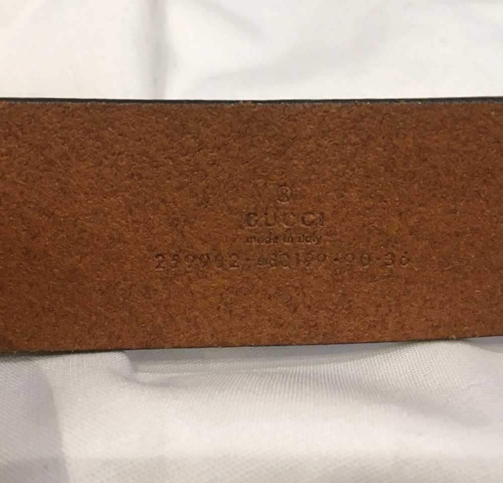 Gucci Gucci Soft Brown Leather Logo Belt - image 2
