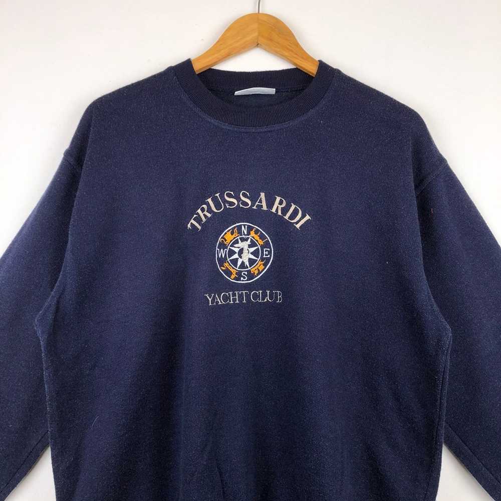 Hot deals sale rare vintage trussardi jeans sweatshirt embroidered logo streetwear