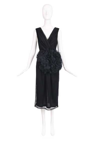 Dries Van Noten Black Sleeveless Cocktail Dress w/