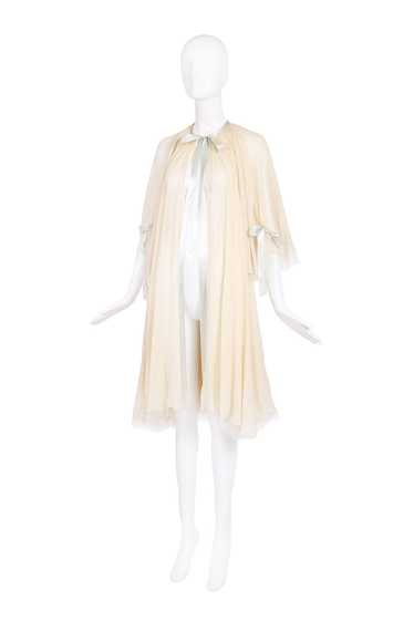 Chiffon Duster w/Silk Ribbon & Tulle Trim