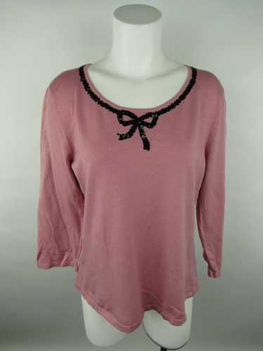 Fancy Dusty Rose / Pink Sweater With Rhinestones / Vintage New Sweater / Josephine  Chaus Petite Pullover 