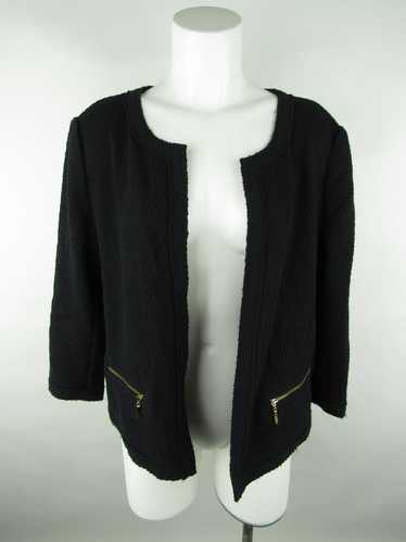 Alfani Womens Racing Stripe Blazer Jacket, Black, Medium 