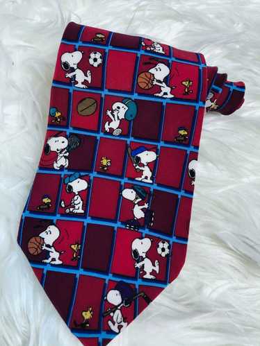 Peanuts Vintage Snoopy Cartoon Peanuts Sports Tie