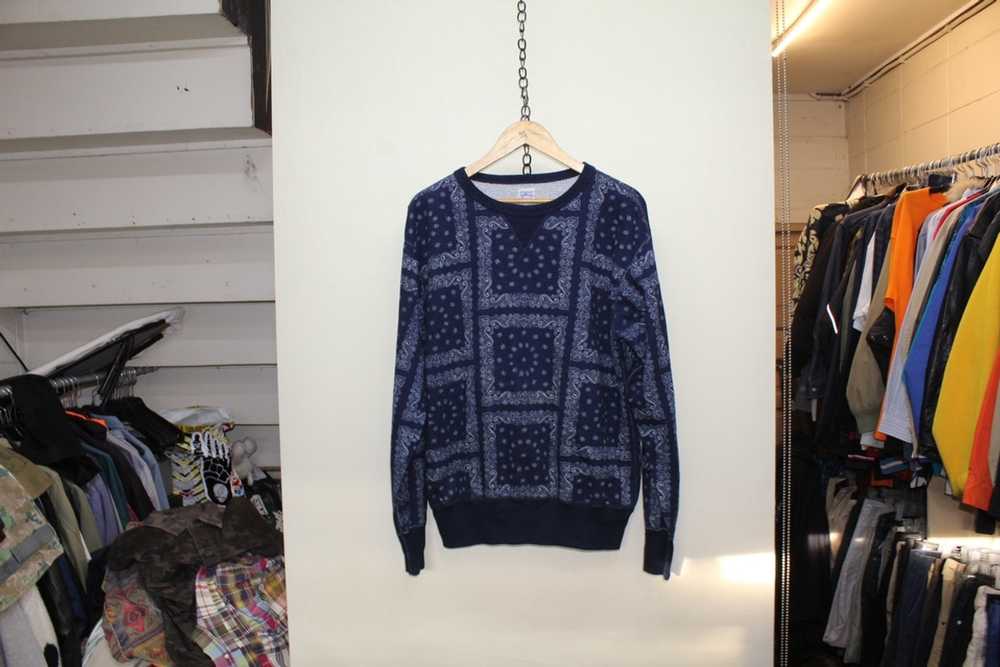 Tenryo Bandana sweater indigo dye - image 1