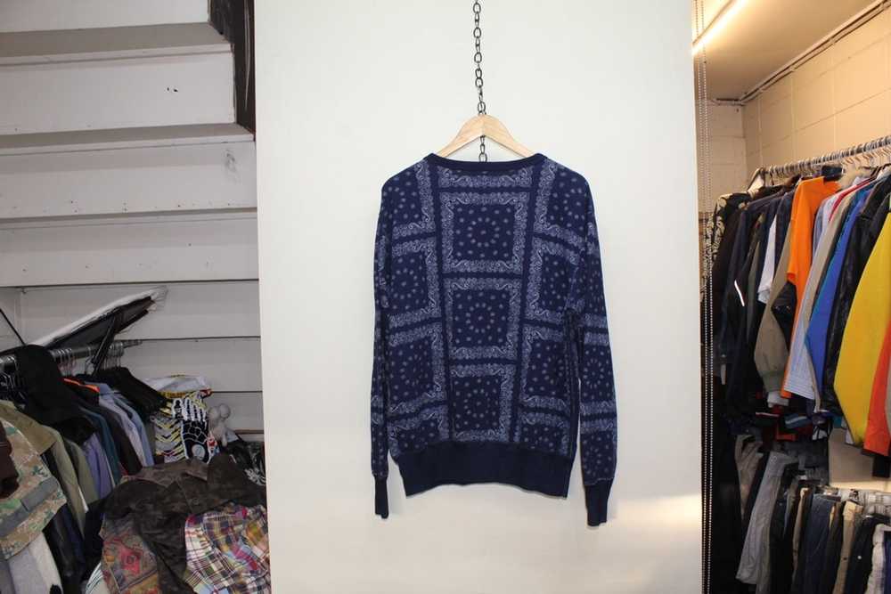 Tenryo Bandana sweater indigo dye - image 2