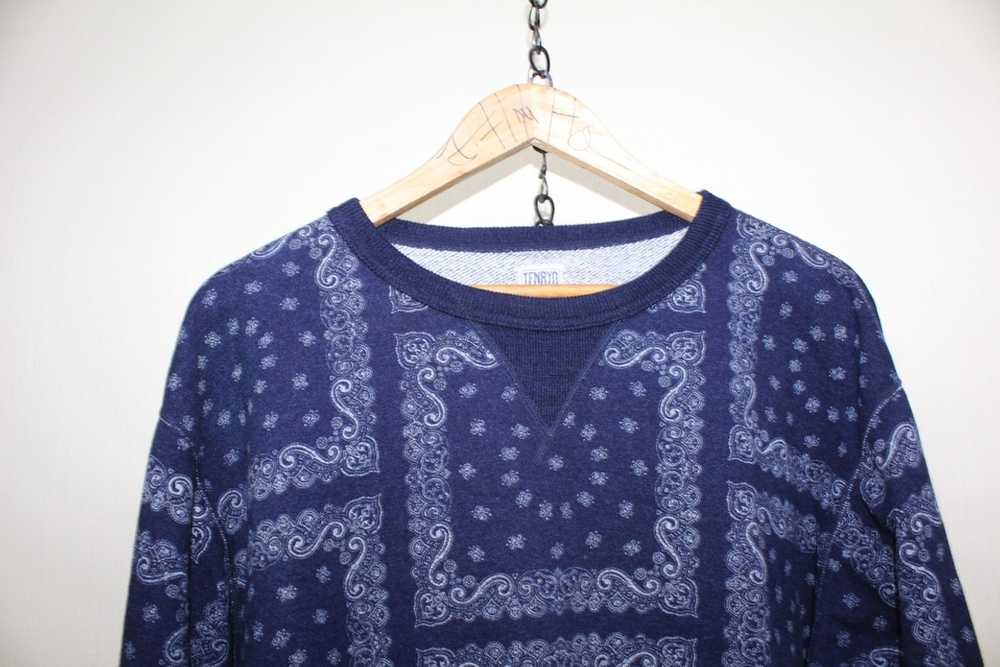 Tenryo Bandana sweater indigo dye - image 3