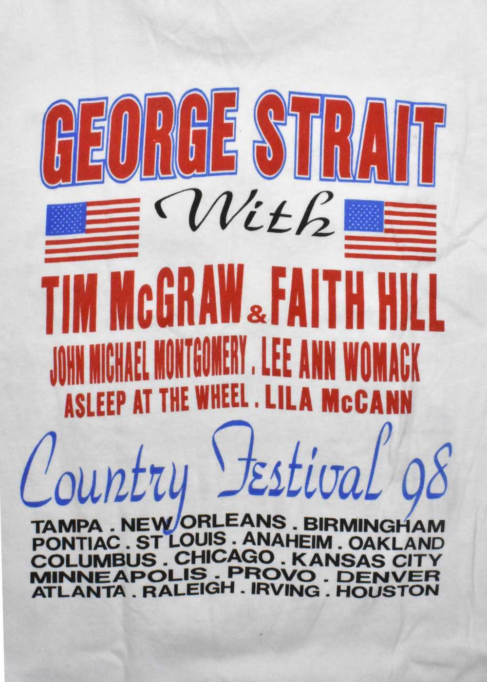 Vintage George Straight Tour T-Shirt with Faith H… - image 2