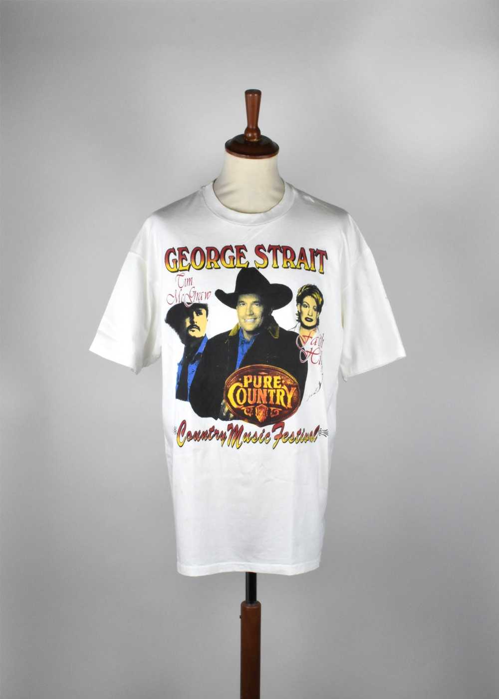 Vintage George Straight Tour T-Shirt with Faith H… - image 3