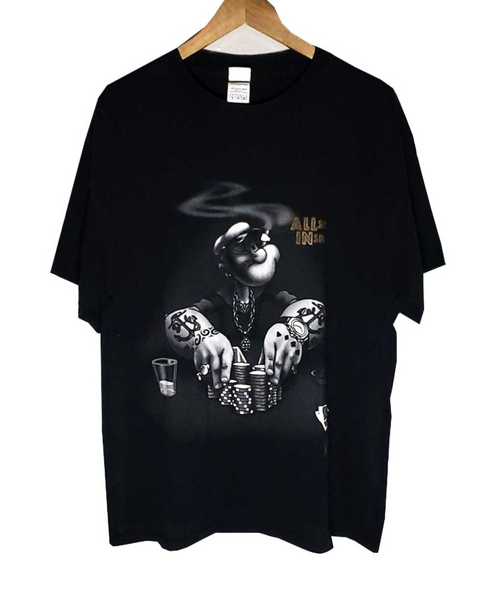 Delta × Vintage 90s All In Gambling Popeye Shirt … - image 1