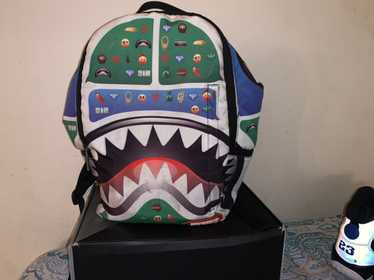 Sprayground LV Shark leather Backpack NWT  White leather backpack, Shark  backpack, Retro backpack