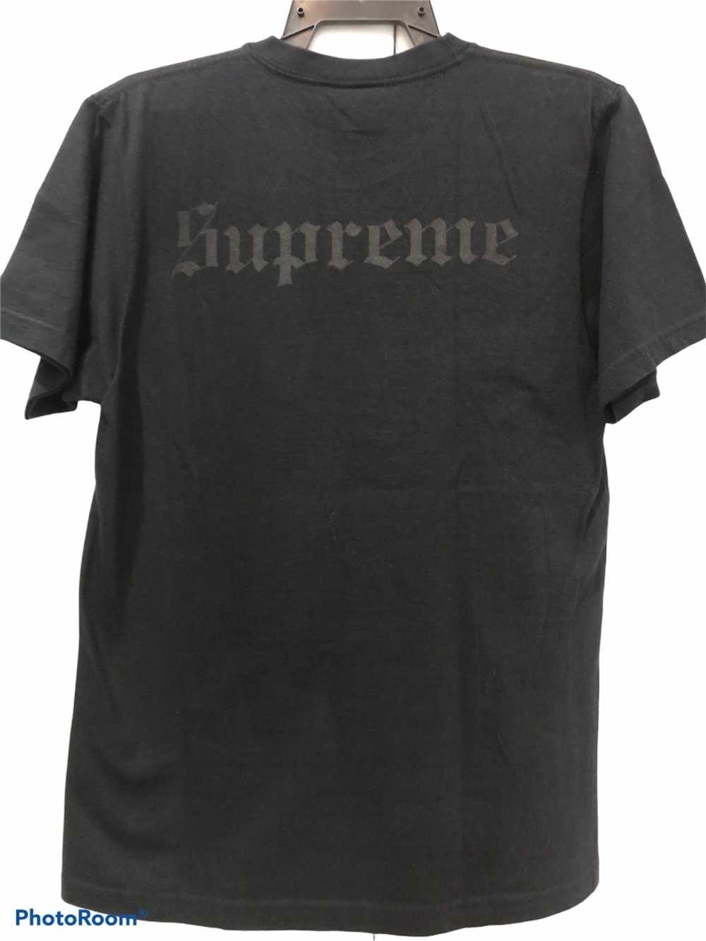 Supreme Black Layer Hands Print Embroidered T-shirt