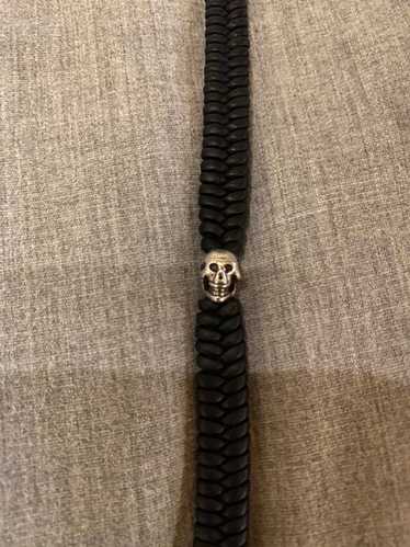 Chan Luu Men’s Single-Wrap Skull Bracelet