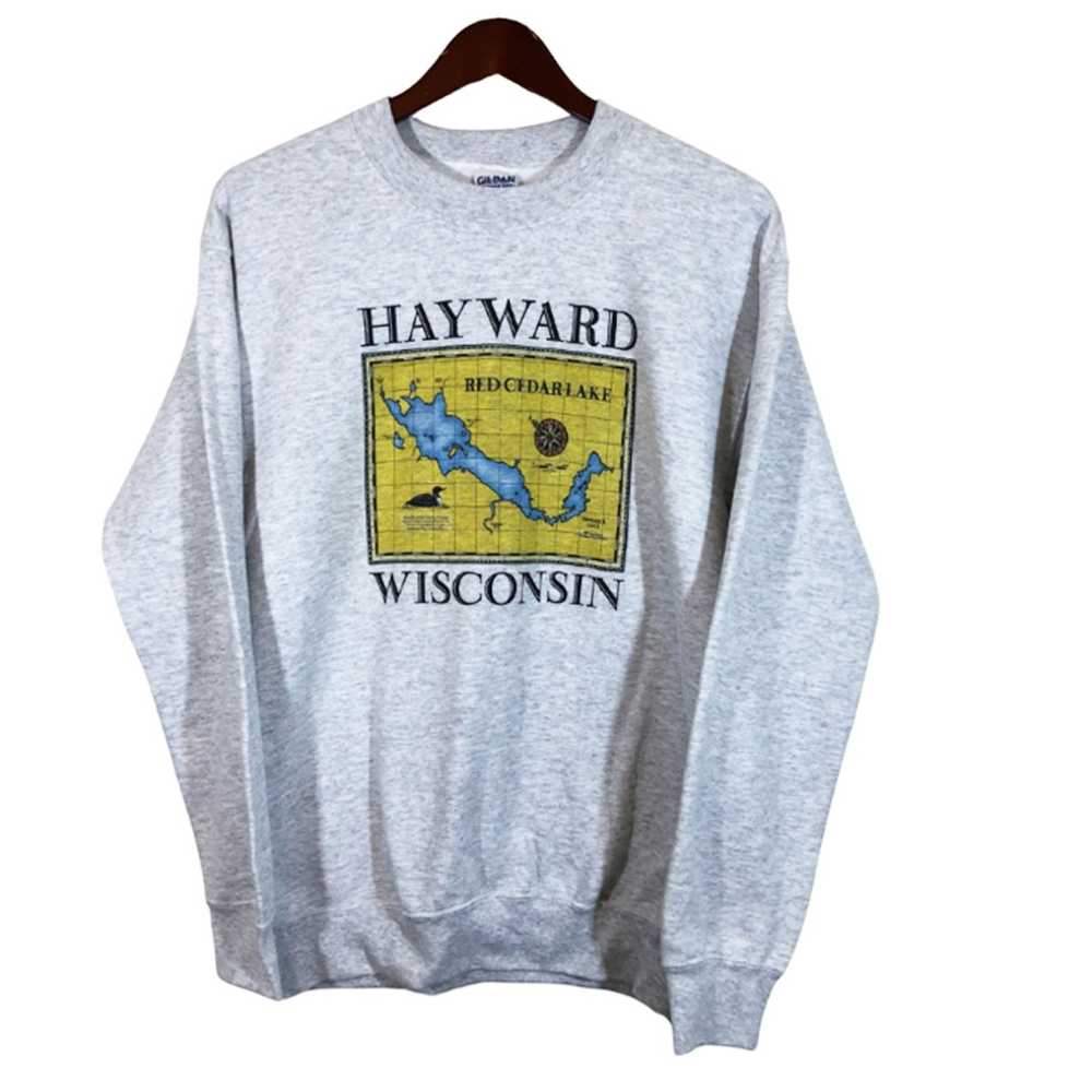 Gildan HAYWARD WISCONSIN Gray Sweatshirt Men's Si… - image 1