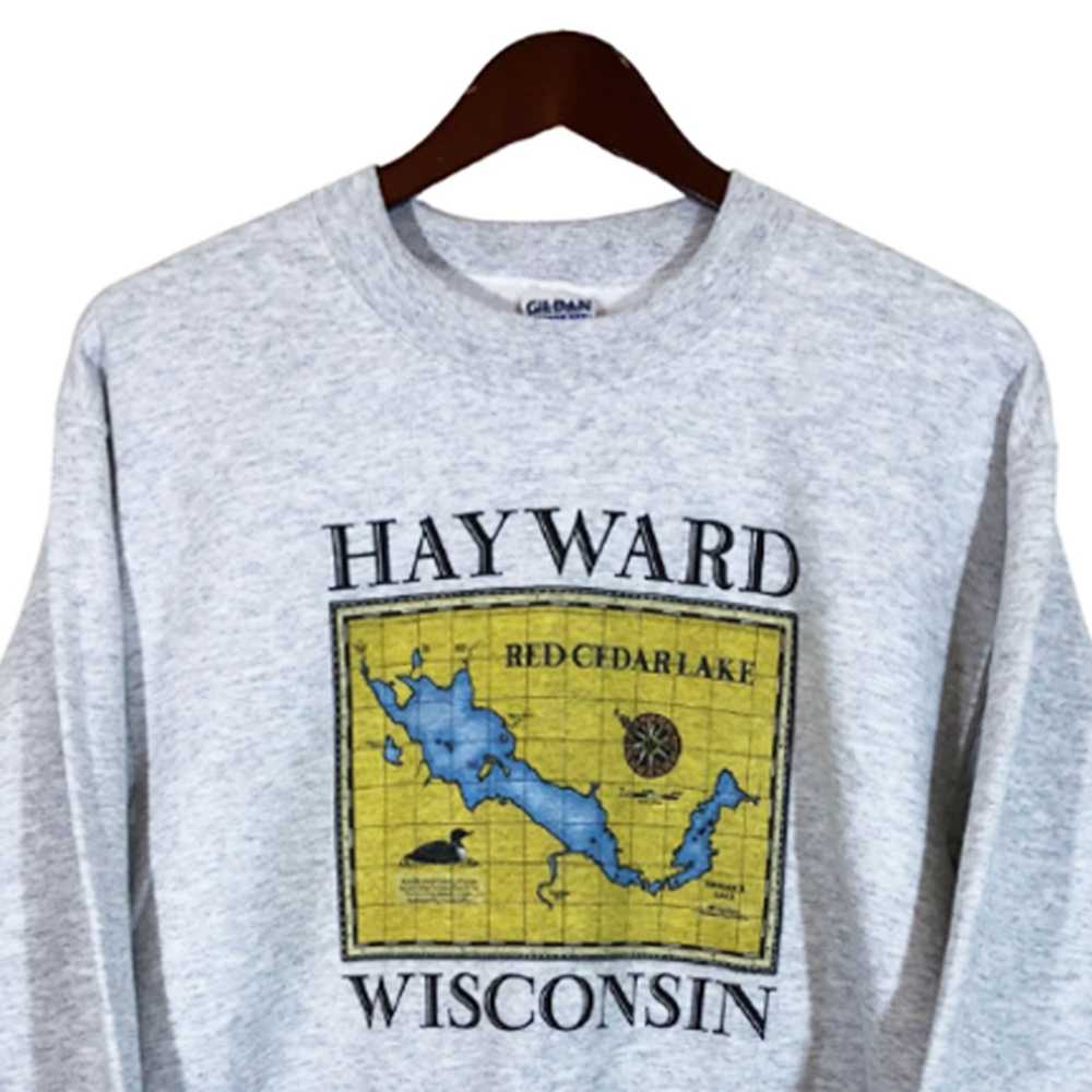 Gildan HAYWARD WISCONSIN Gray Sweatshirt Men's Si… - image 4