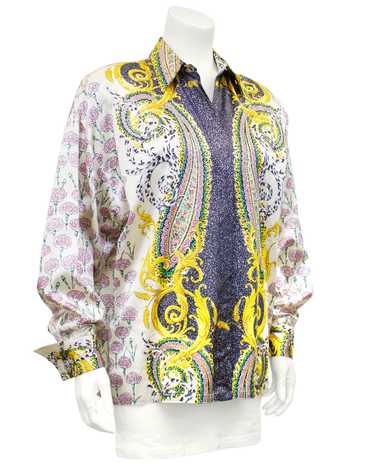 Versace Multi Color Baroque and Carnation Print Si