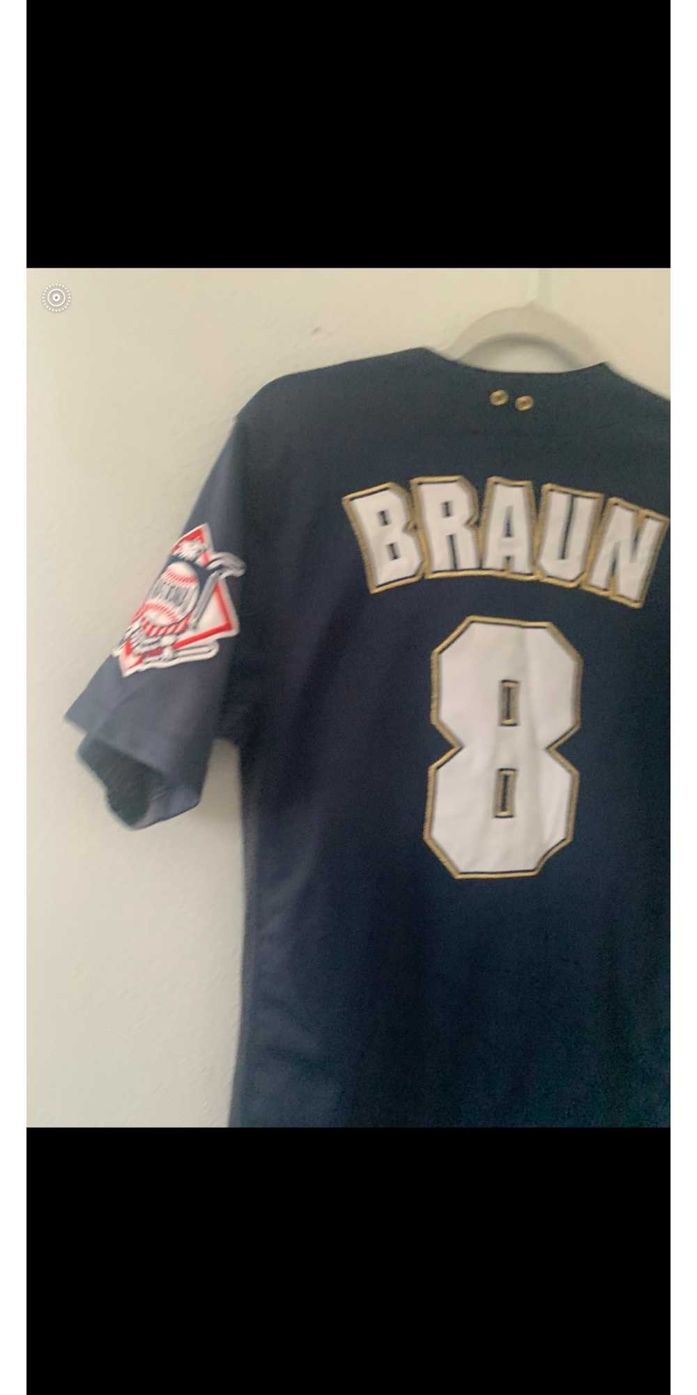 Milwaukee brewers hot sale braun jersey