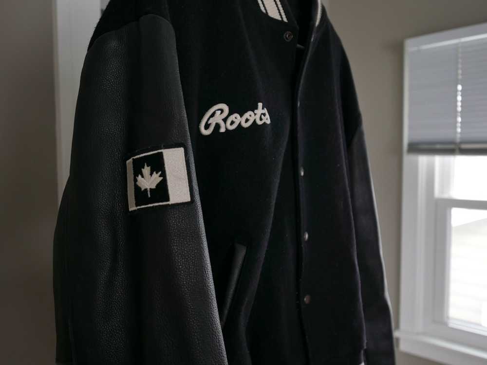 Roots × Vintage Roots vintage leather varsity jac… - image 3