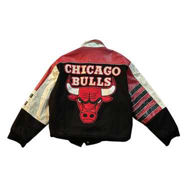 Maker of Jacket NBA Teams Jackets Chicago Bulls Vintage Red Three Peat Leather
