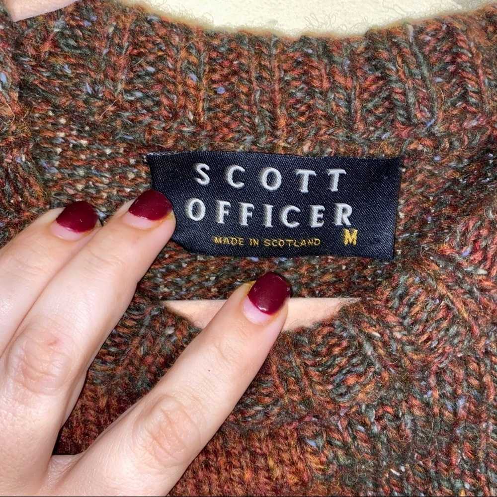 Other VNTG SCOTT OFFICER grandpa wool sweater siz… - image 3