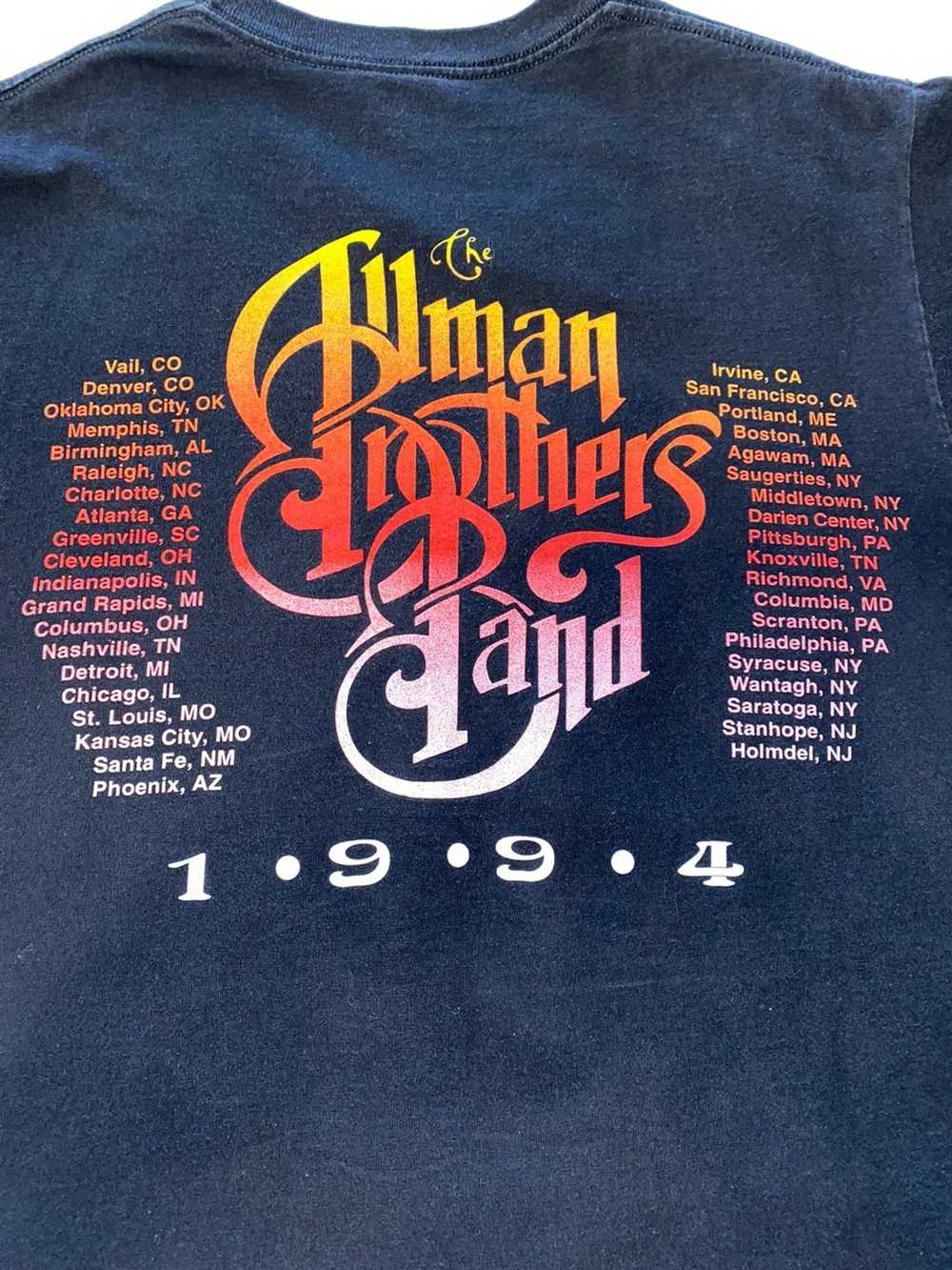 Vintage Vintage Allman Brothers Tour T-Shirt 1994… - image 6