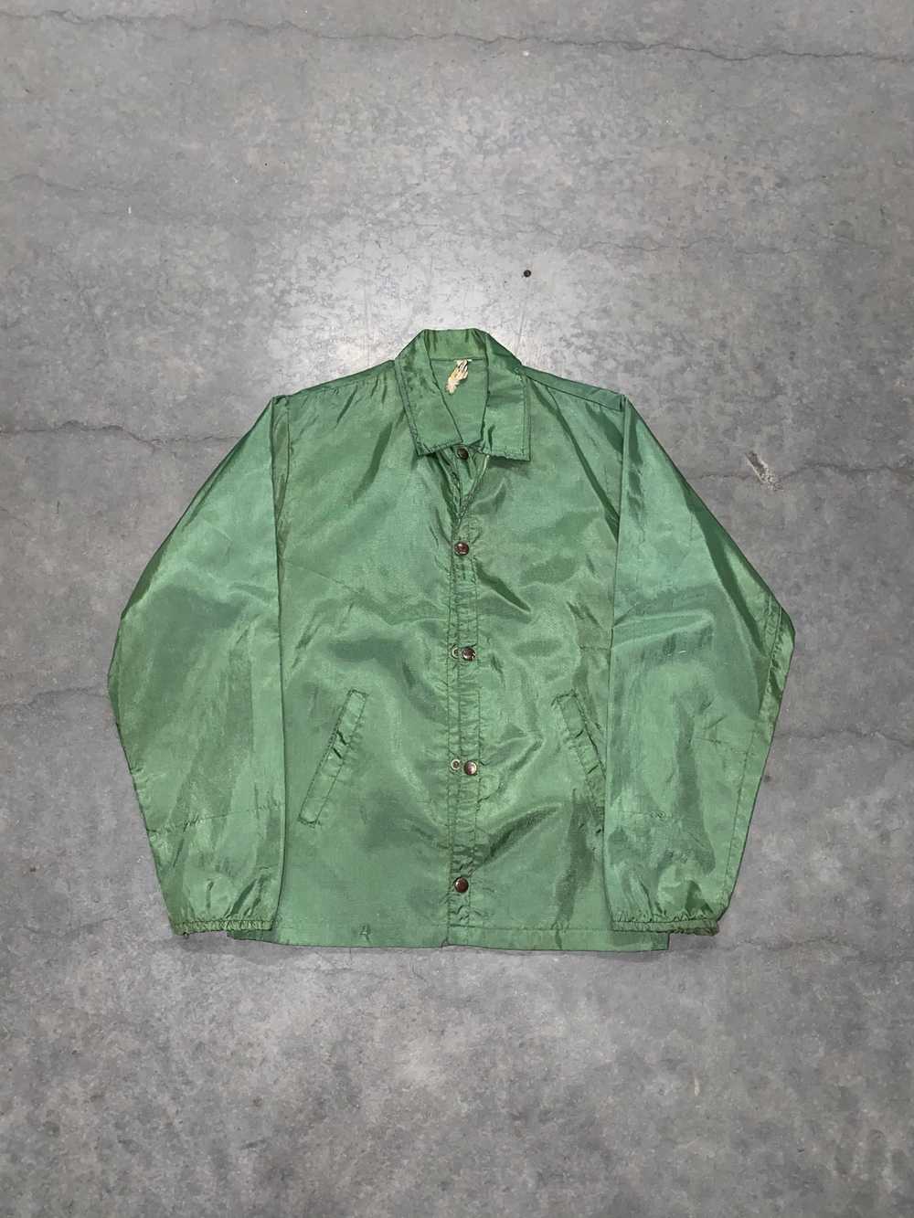 Vintage vintage 70s/80s pine green nylon jacket - image 1