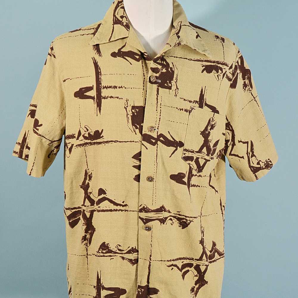 Vintage 60s Surfer Girls Hawaiian Aloha Shirt, Si… - image 9