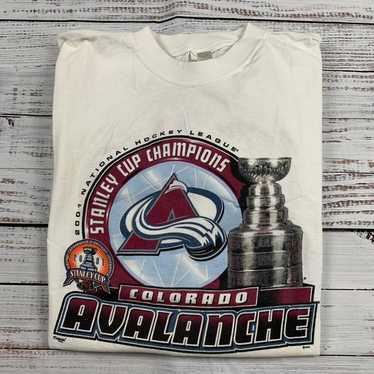 VTG Colorado Avalanche Stanley Cup Champions T Shirt 2001 NHL Size Large New