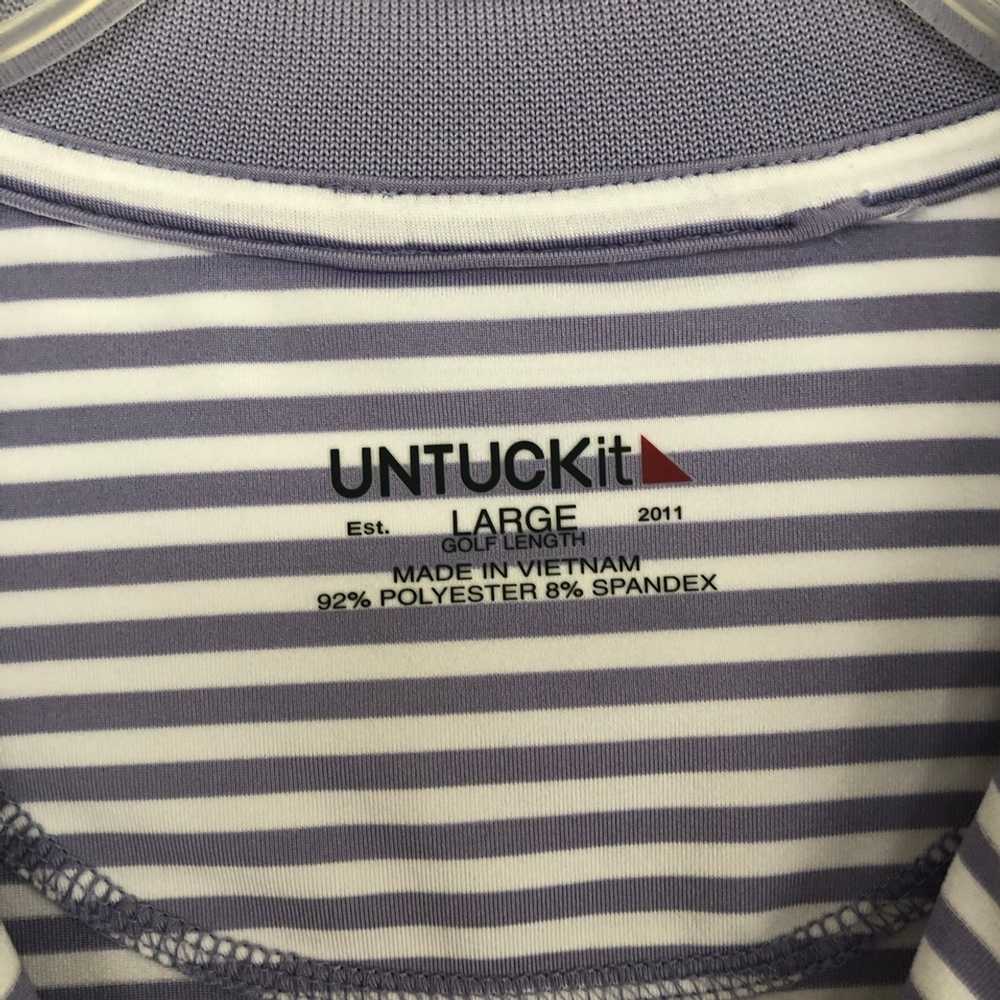 UNTUCKit UNTUCKit Short Sleeve Golf Striped Polo … - image 3