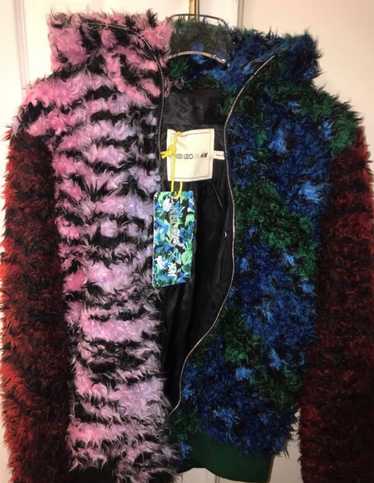 H&m x kenzo clearance faux fur hooded jacket