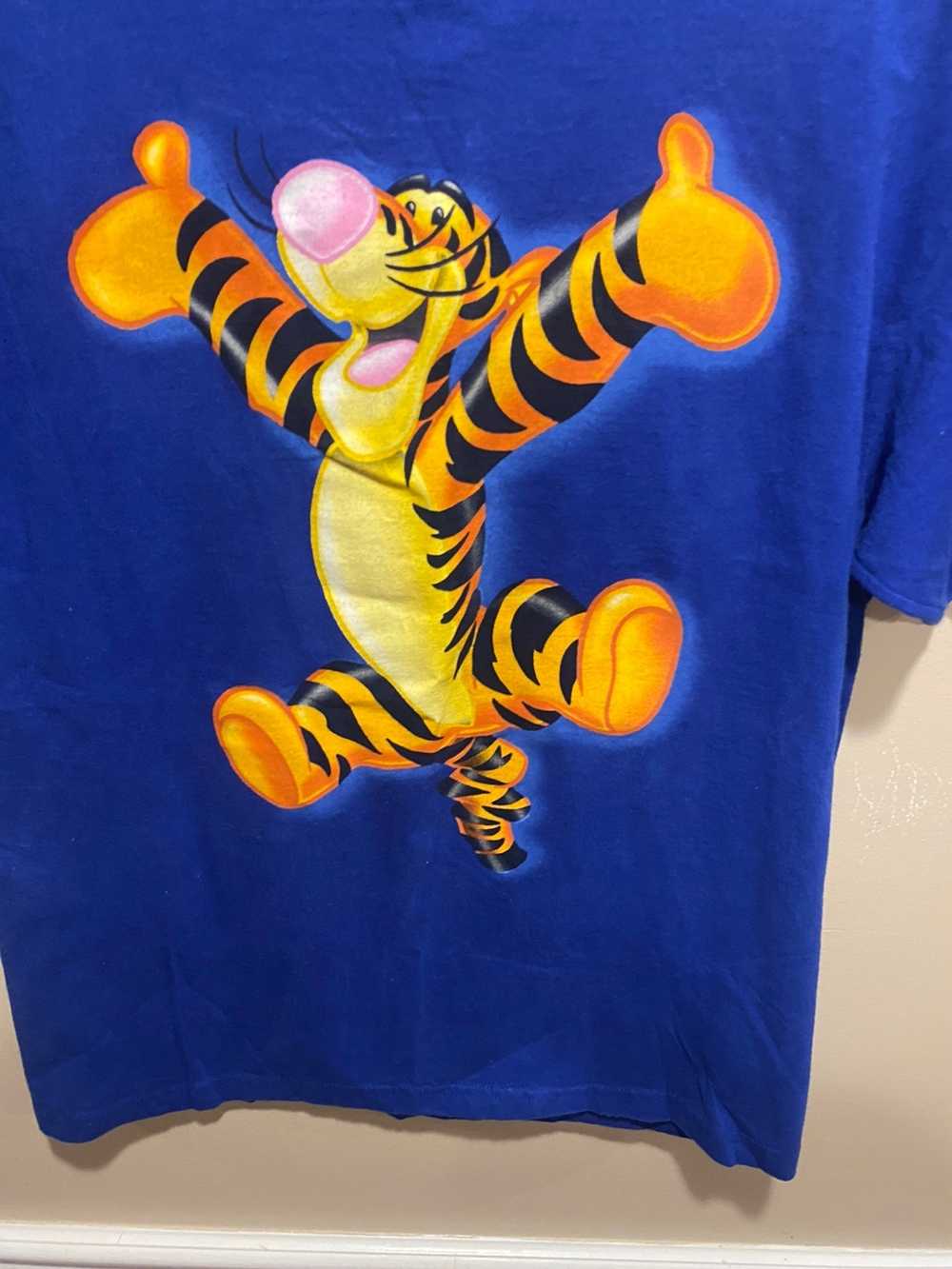 Disney Vintage tigger disney tee small blue - image 4