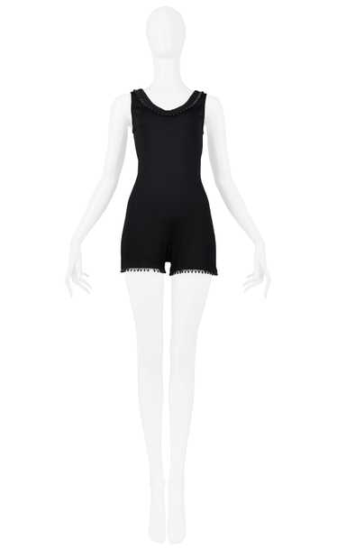 BYBLOS BLACK KNIT BEADED ROMPER 1992