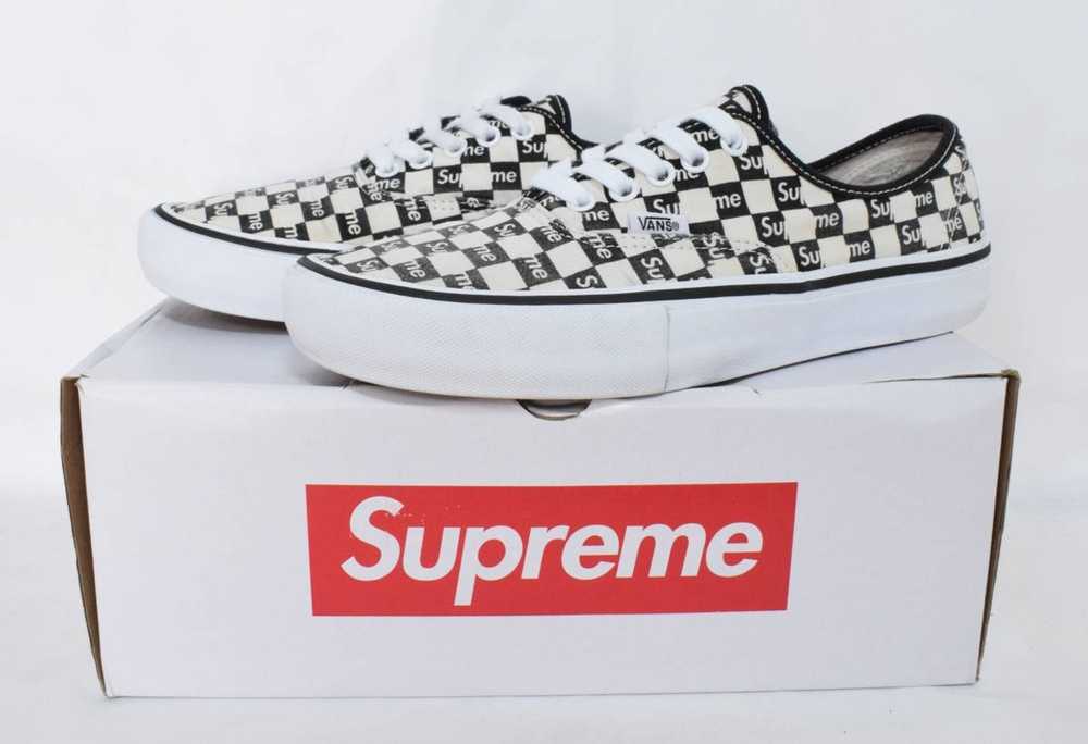 Vans Supreme x Authentic Pro Checkered Black Sneakers